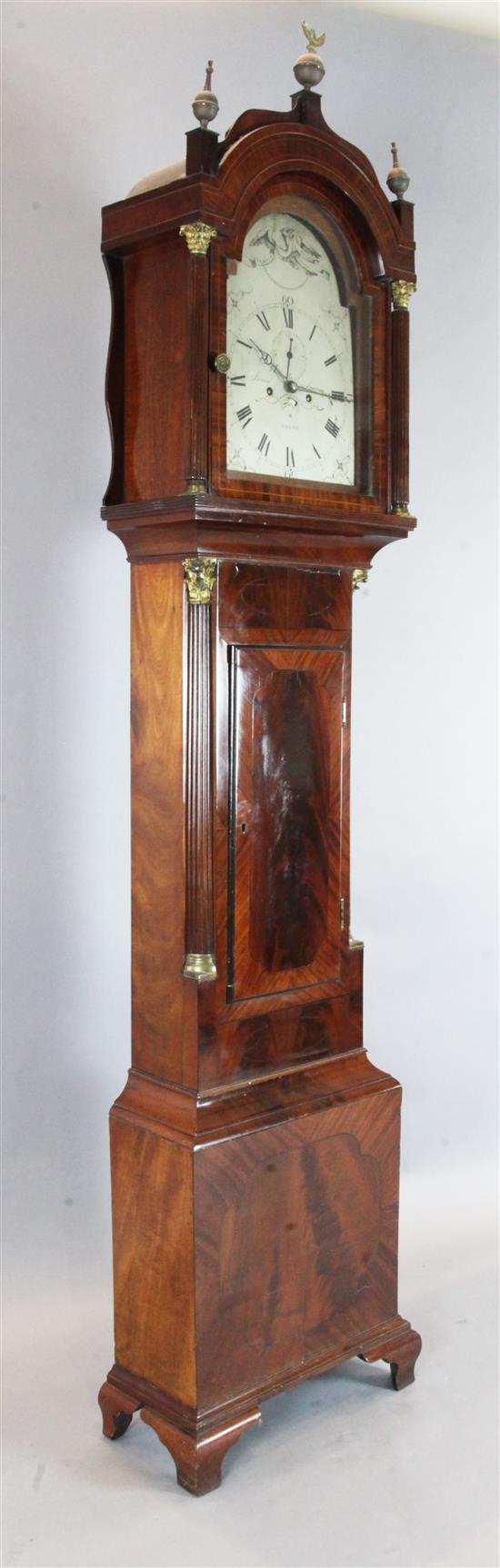 James Spencer of Colne. A George III mahogany eight day longcase clock, H.7ft 7in.